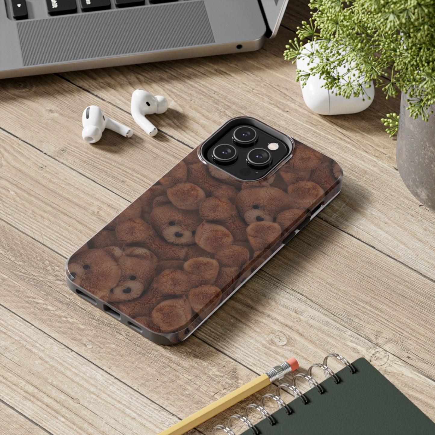 Cuddly Bear Tough Phone Case - Cute and Durable Teddy Bear Design