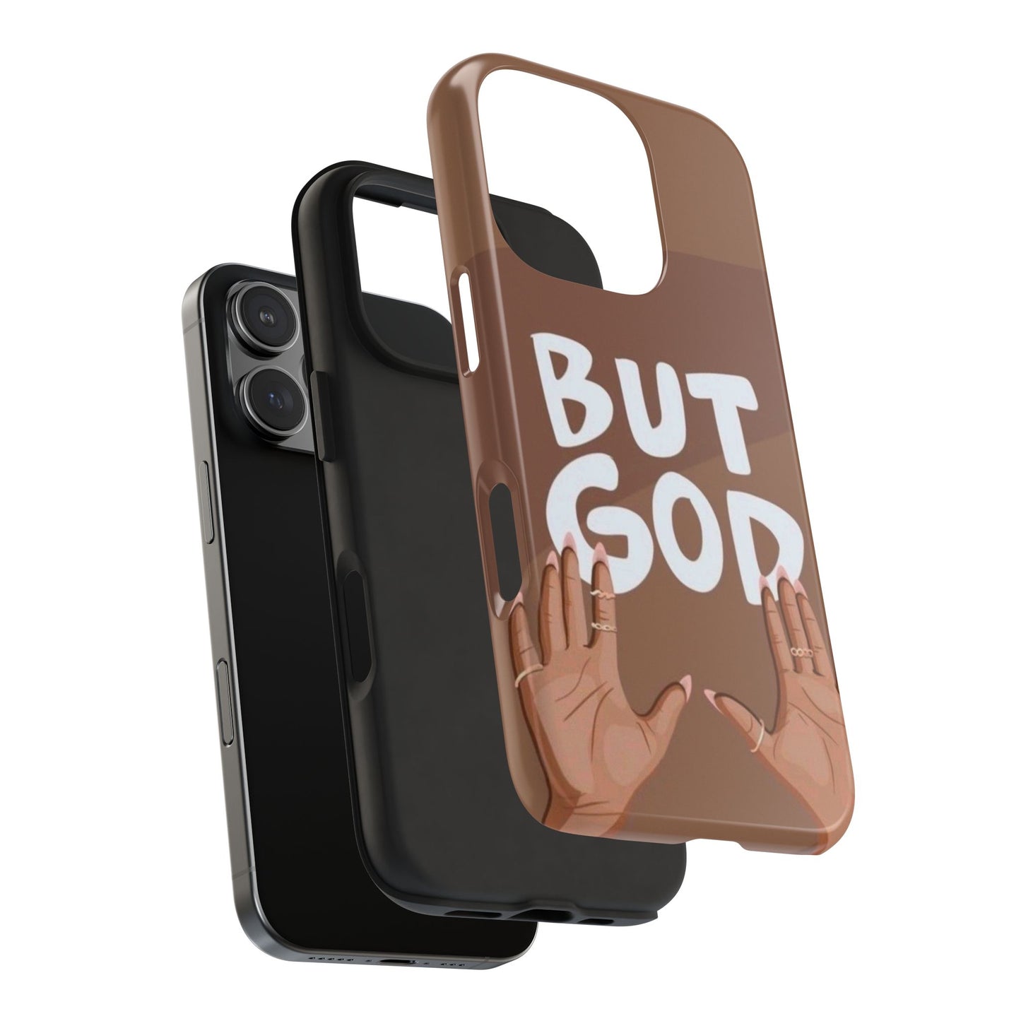 Inspirational Tough Phone Case - 'But God' Design for Faith & Resilience