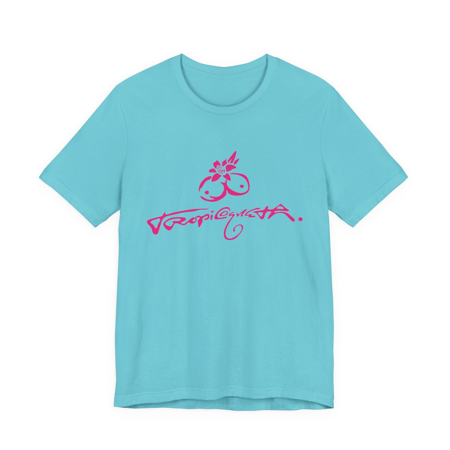 T-Shirt with Tropical Vibes, Casual Summer Tee, Beachwear, Gift for Friends, Relaxed Fit Shirt