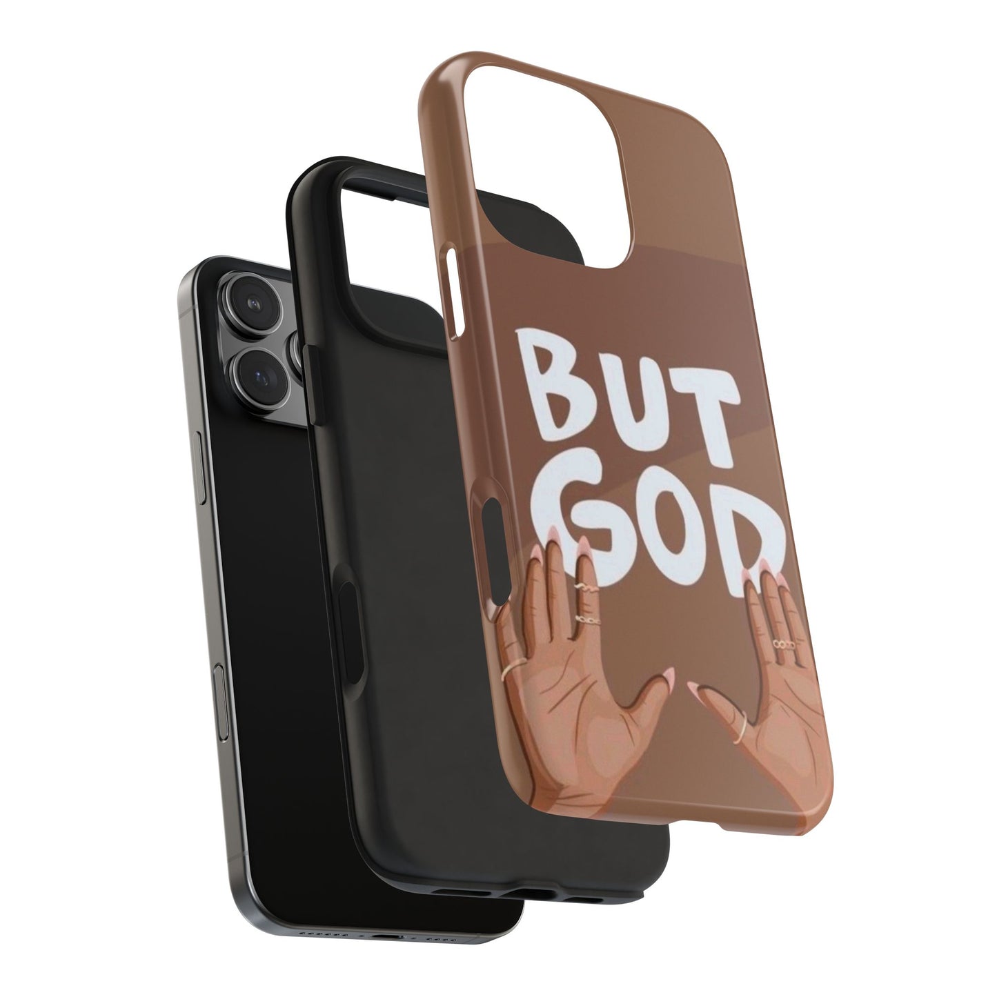 Inspirational Tough Phone Case - 'But God' Design for Faith & Resilience