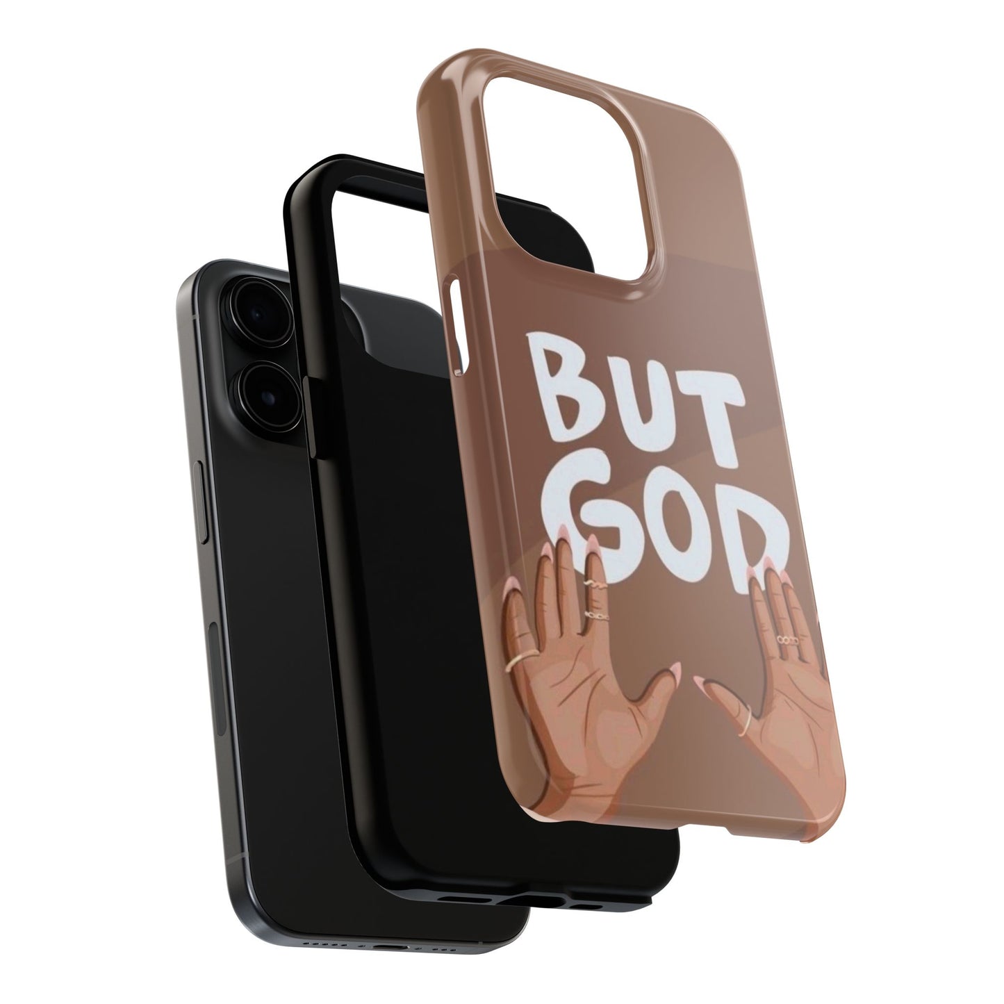 Inspirational Tough Phone Case - 'But God' Design for Faith & Resilience