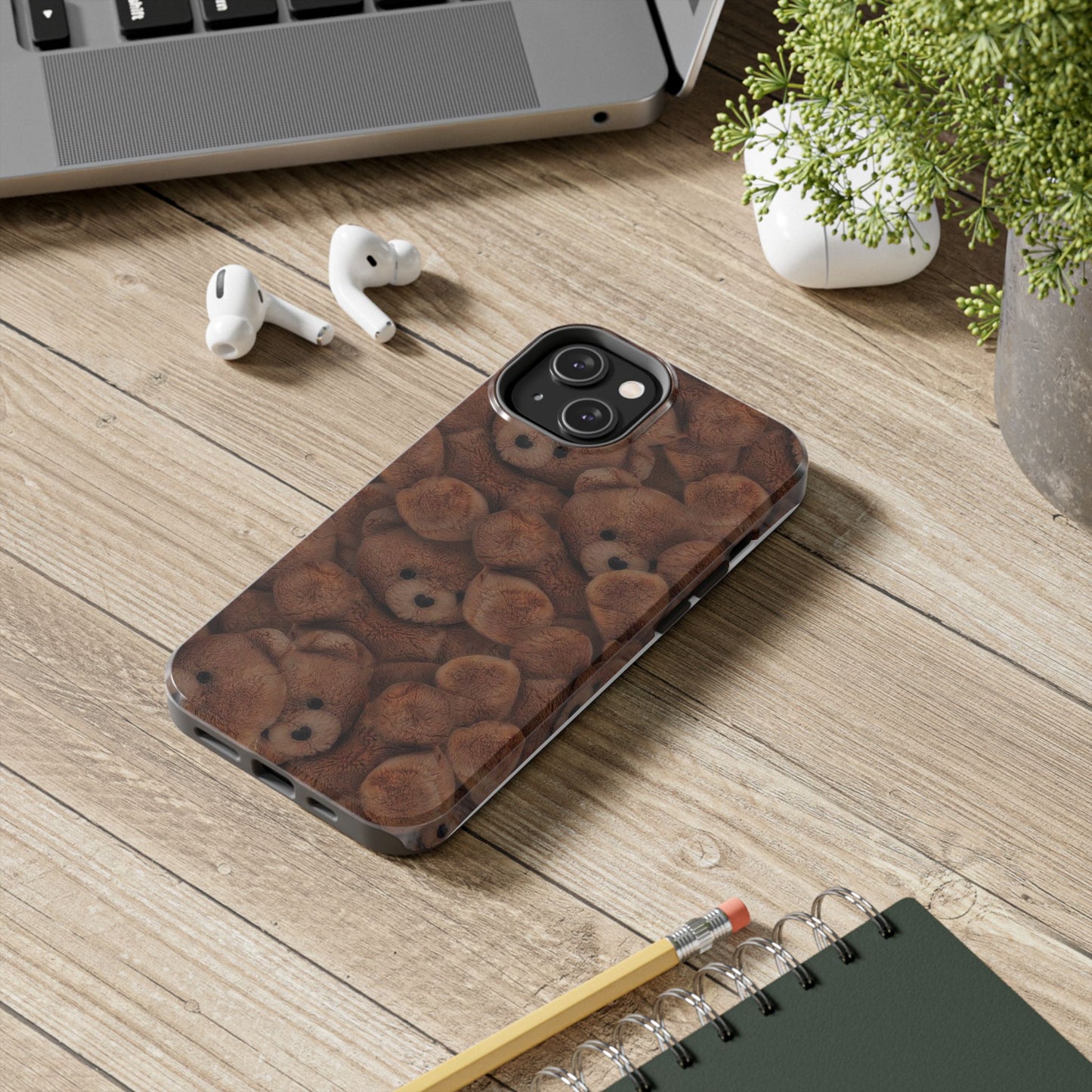 Cuddly Bear Tough Phone Case - Cute and Durable Teddy Bear Design