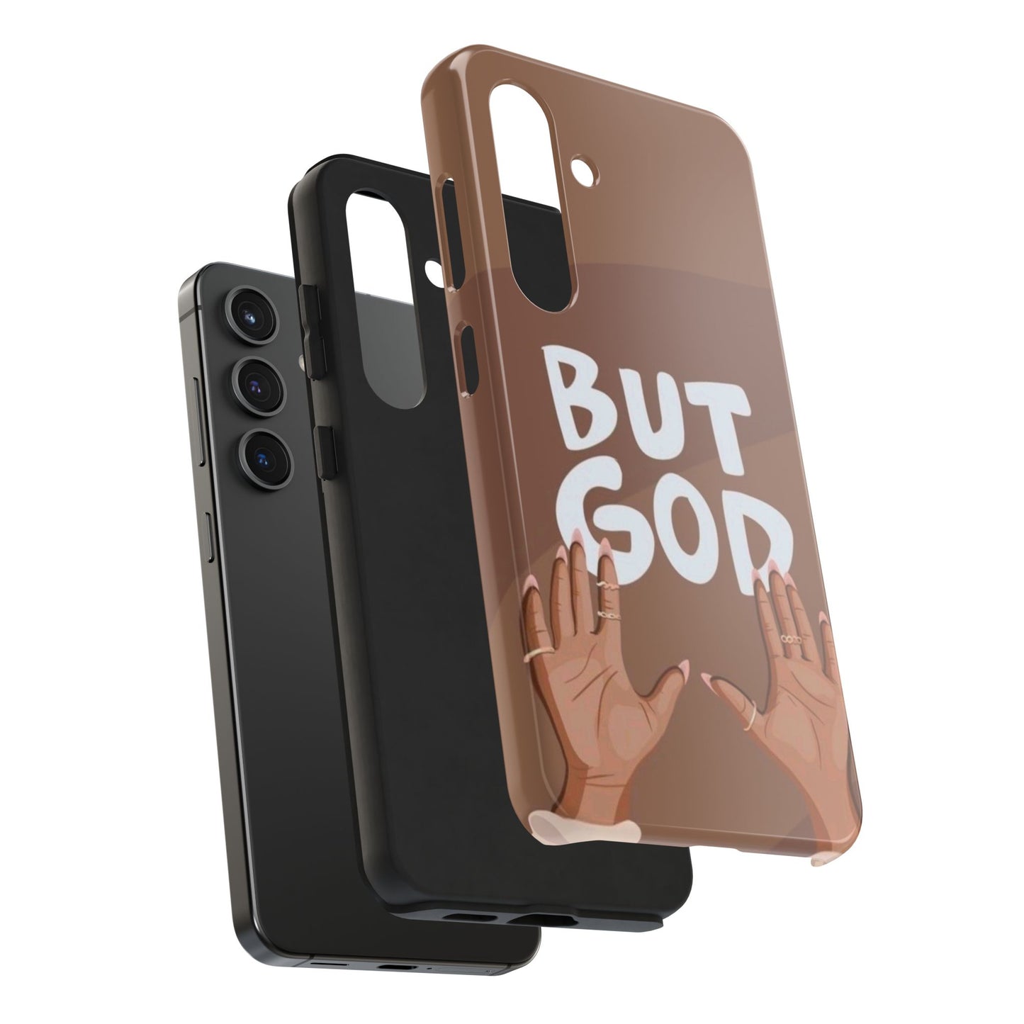 Inspirational Tough Phone Case - 'But God' Design for Faith & Resilience