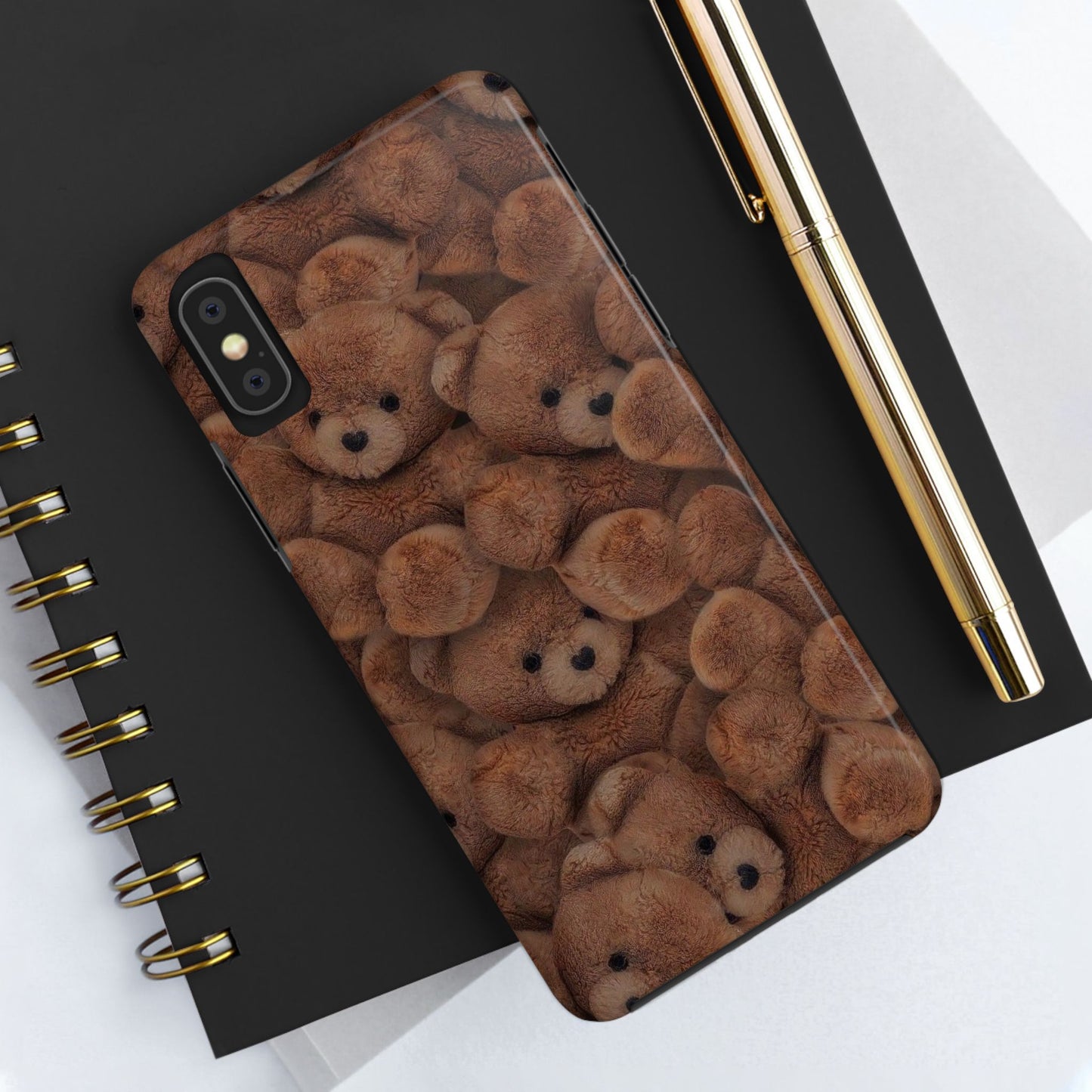 Cuddly Bear Tough Phone Case - Cute and Durable Teddy Bear Design