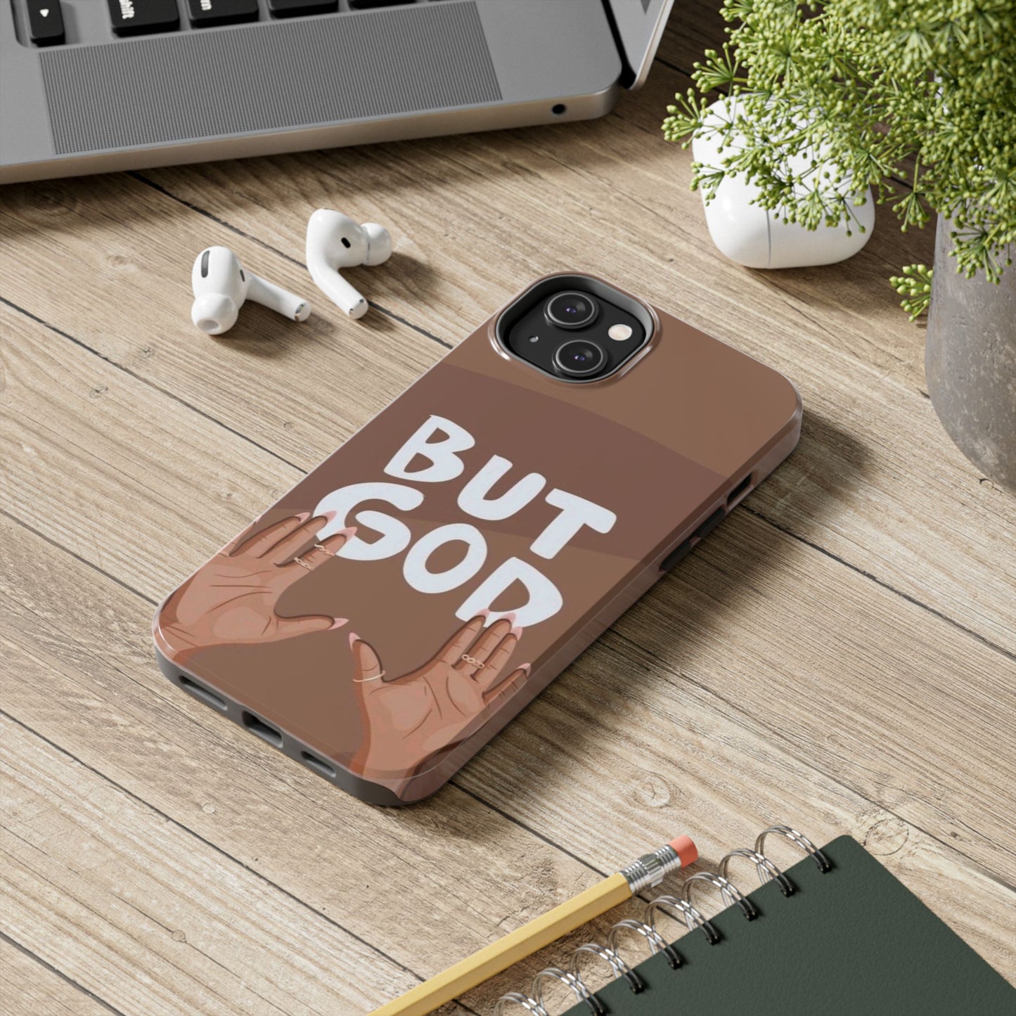 Inspirational Tough Phone Case - 'But God' Design for Faith & Resilience