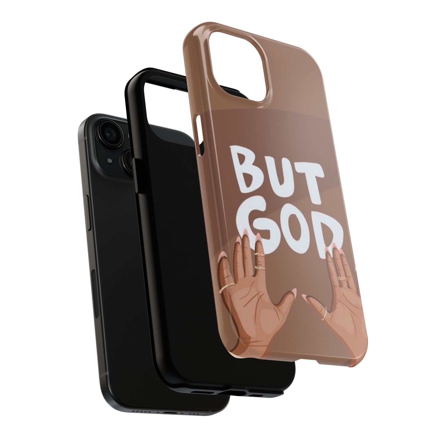 Inspirational Tough Phone Case - 'But God' Design for Faith & Resilience