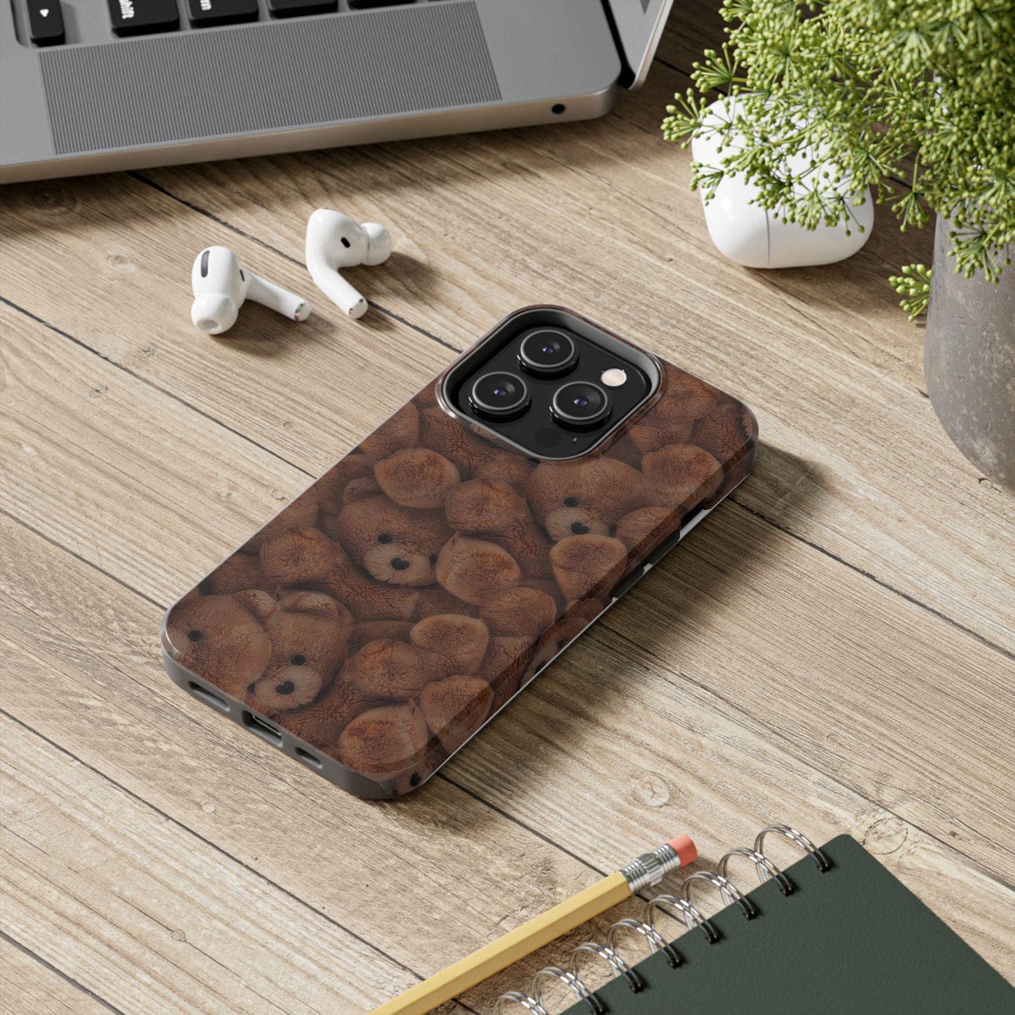 Cuddly Bear Tough Phone Case - Cute and Durable Teddy Bear Design