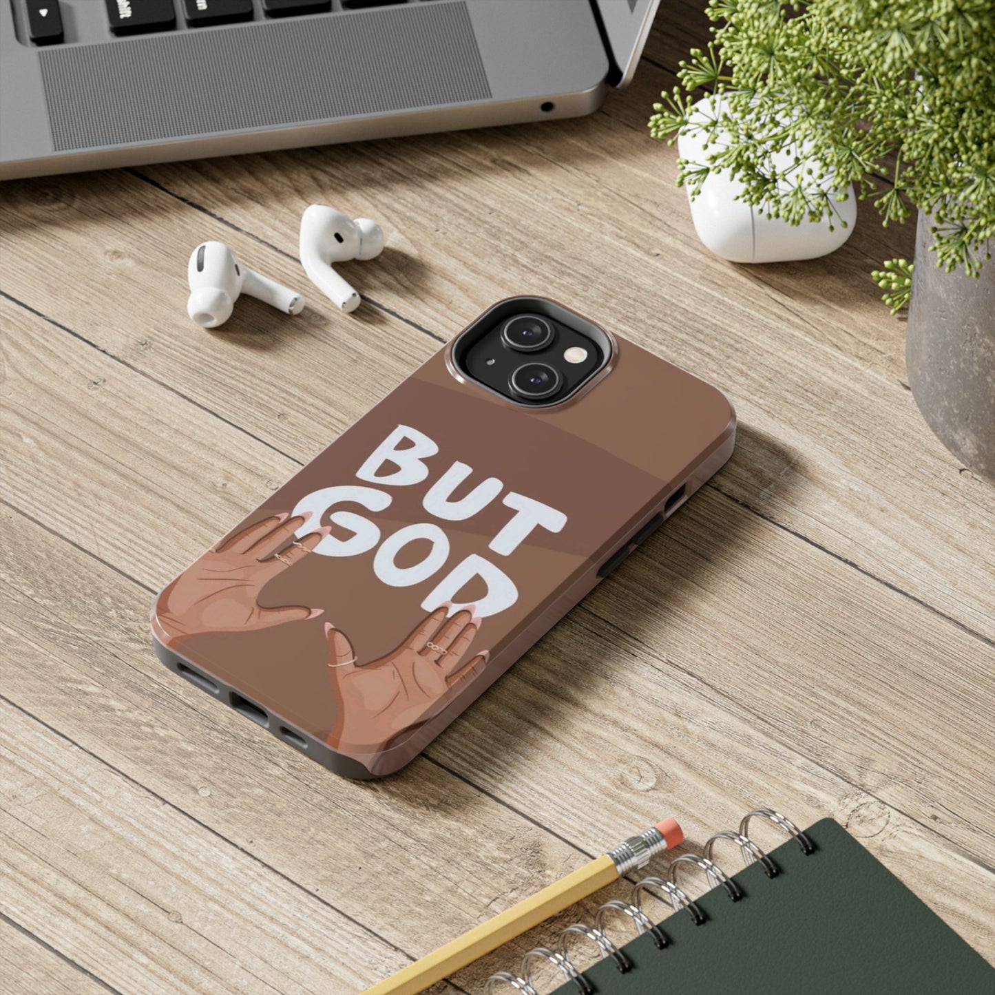Inspirational Tough Phone Case - 'But God' Design for Faith & Resilience