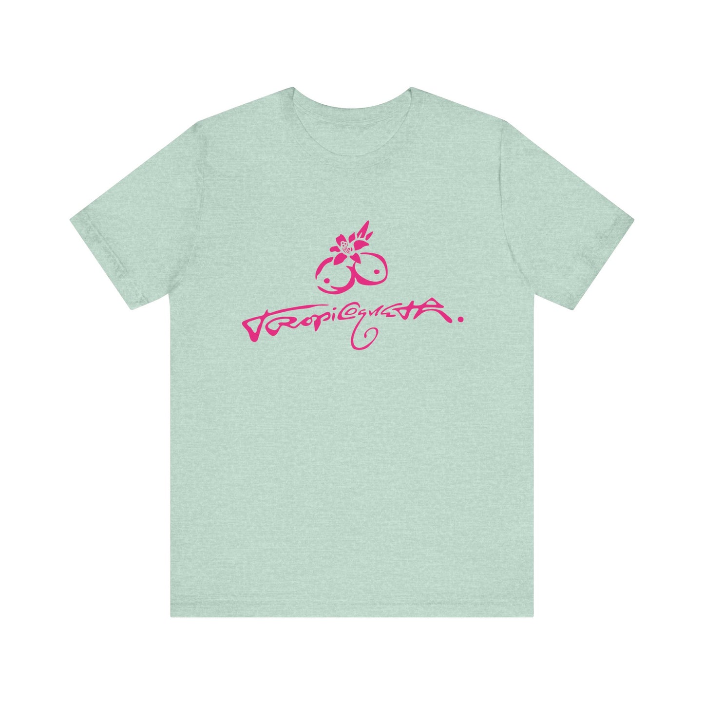 T-Shirt with Tropical Vibes, Casual Summer Tee, Beachwear, Gift for Friends, Relaxed Fit Shirt