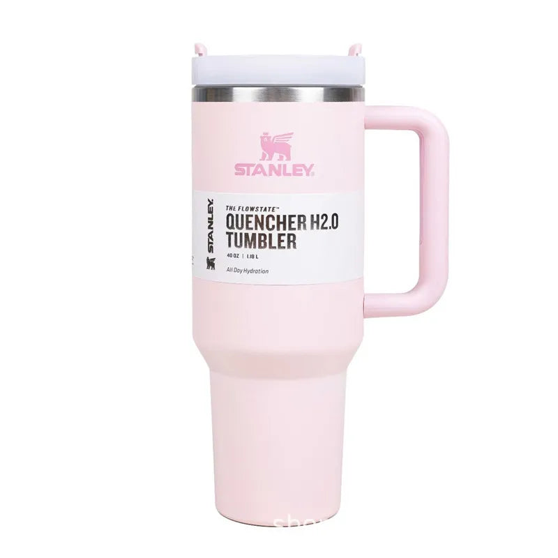 Stanley 30/40oz Stainless Steel Tumbler Insulated Water Bottle with Handle Lid Straw Large Capacity Vacuum Travel MugOutdoor Car