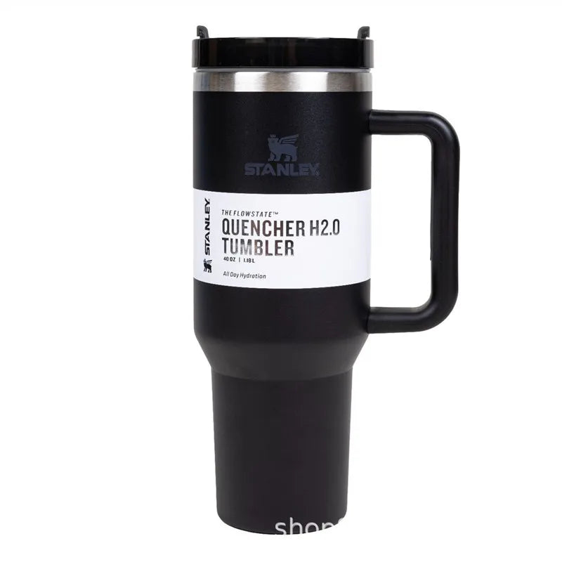 Stanley 30/40oz Stainless Steel Tumbler Insulated Water Bottle with Handle Lid Straw Large Capacity Vacuum Travel MugOutdoor Car