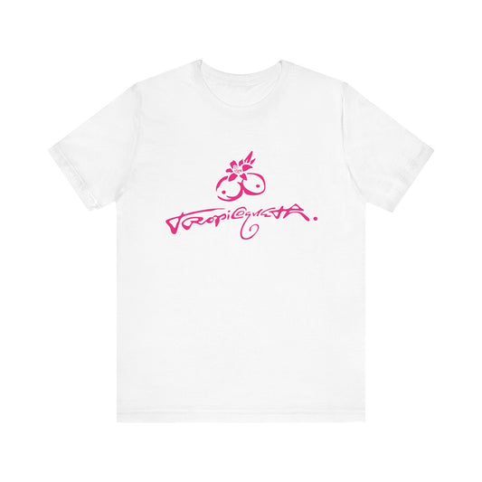 T-Shirt with Tropical Vibes, Casual Summer Tee, Beachwear, Gift for Friends, Relaxed Fit Shirt