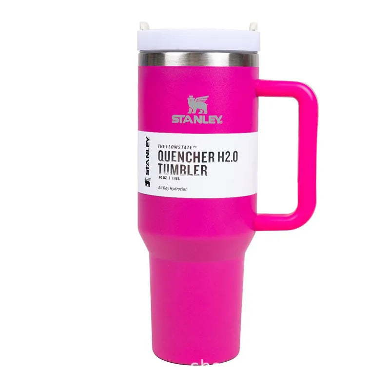 Stanley 30/40oz Stainless Steel Tumbler Insulated Water Bottle with Handle Lid Straw Large Capacity Vacuum Travel MugOutdoor Car